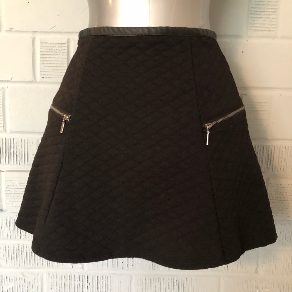 Black Flared Mini Skirt By Stoosh Size M